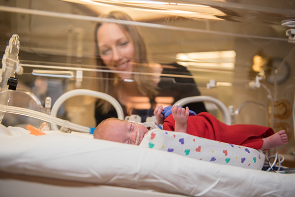 Marshfield Medical Center provider cares for a neonatal patient at Level III neonatal intensive care unit (NICU)