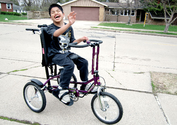 Special-needs children pedal into fun 