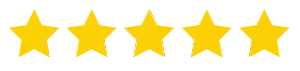 set of 5 stars in a row