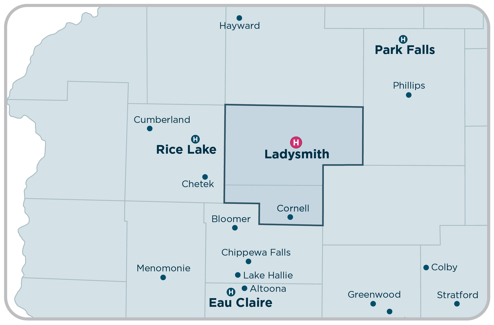 Ladysmith map