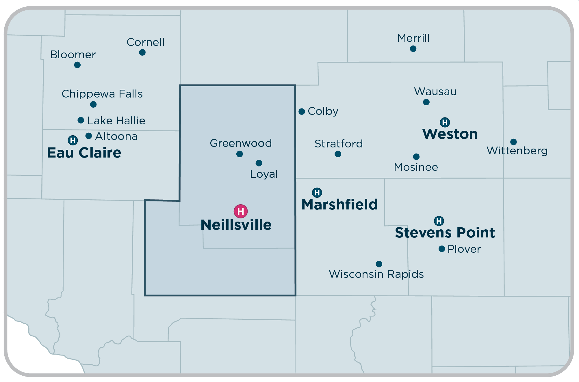 Neillsville map