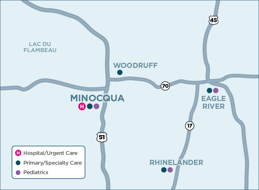 Minocqua map