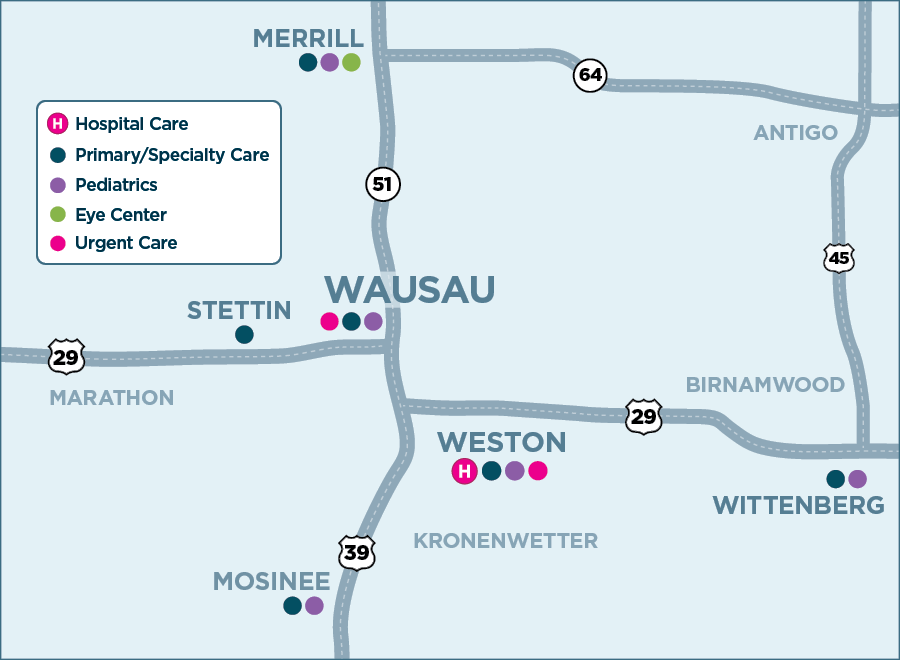 Weston area map