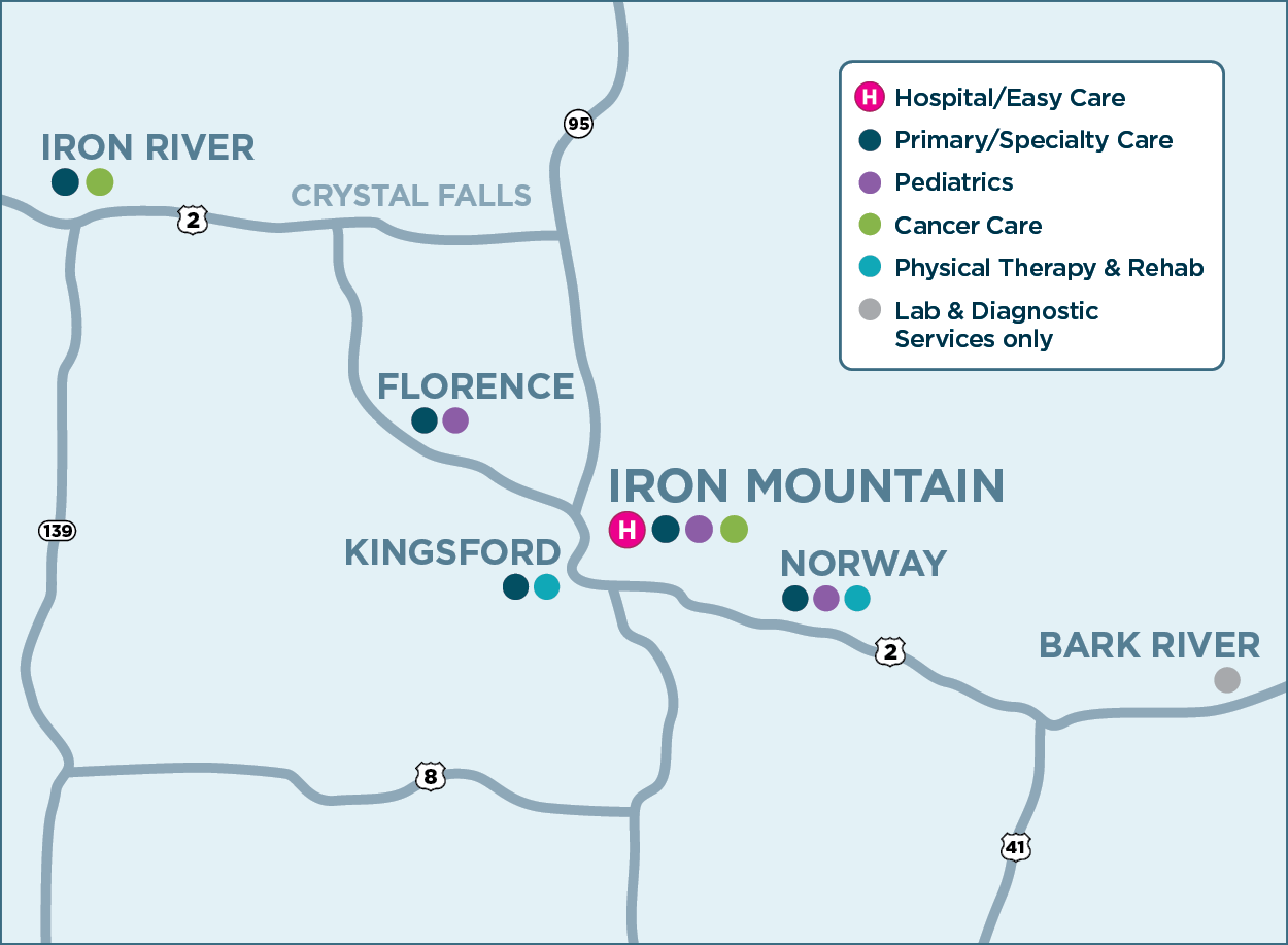 Dickinson Clinical Medical Offices map